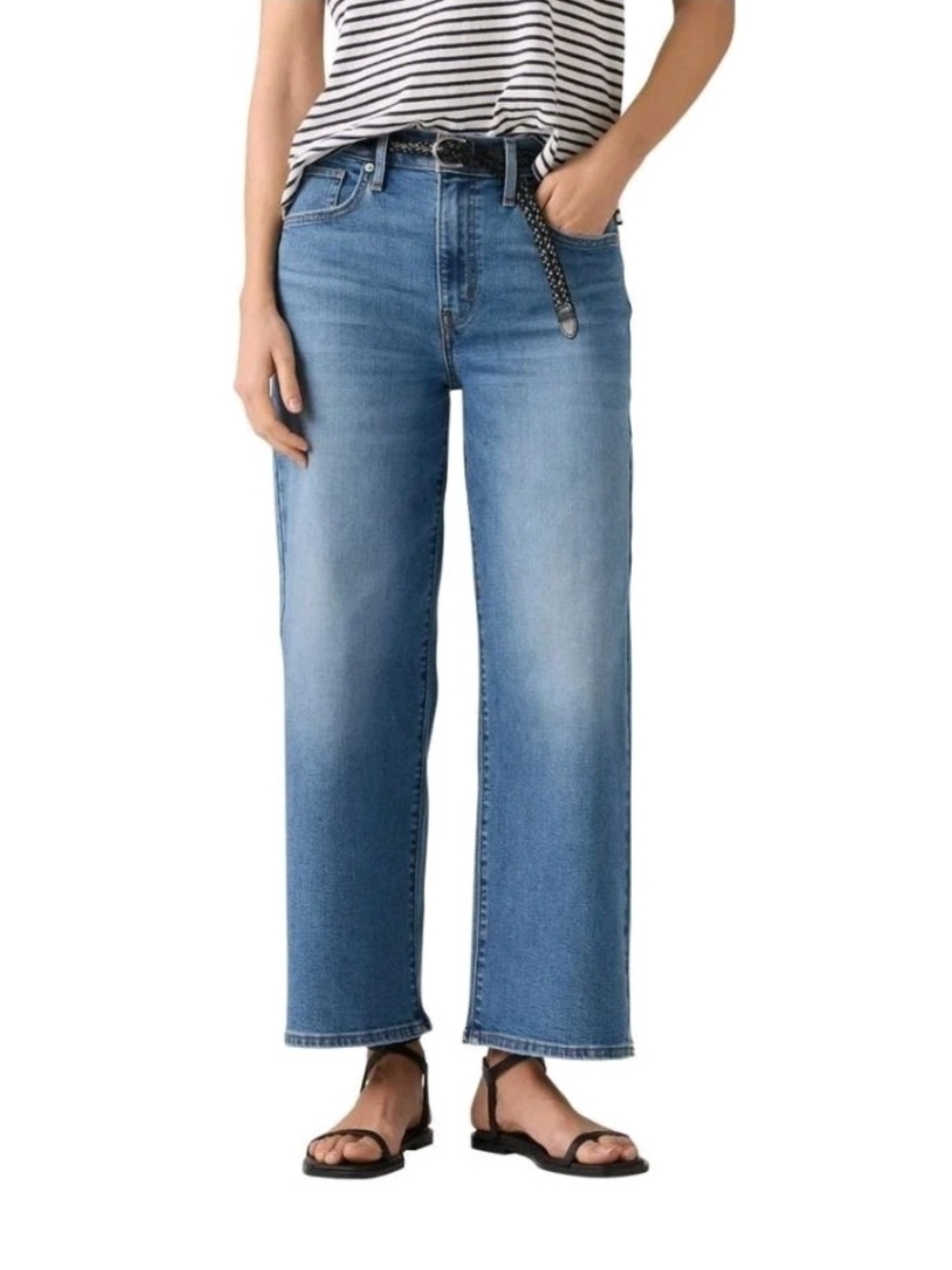 Levi's Women's High-Rise Wide Leg Jean Size 14/32 Ankle Lengh Stretch (229C01)
